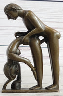 Miniature Bronze Erotic Art Couple Having Sex Figurine Figure Sculpture 4.5" x 3"