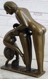 Miniature Bronze Erotic Art Couple Having Sex Figurine Figure Sculpture 4.5" x 3"