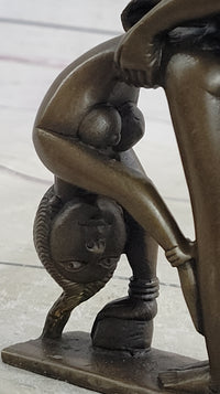 Miniature Bronze Erotic Art Couple Having Sex Figurine Figure Sculpture 4.5" x 3"