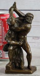 Hot Cast Miniature Austria Wrestling Bronze Artwork