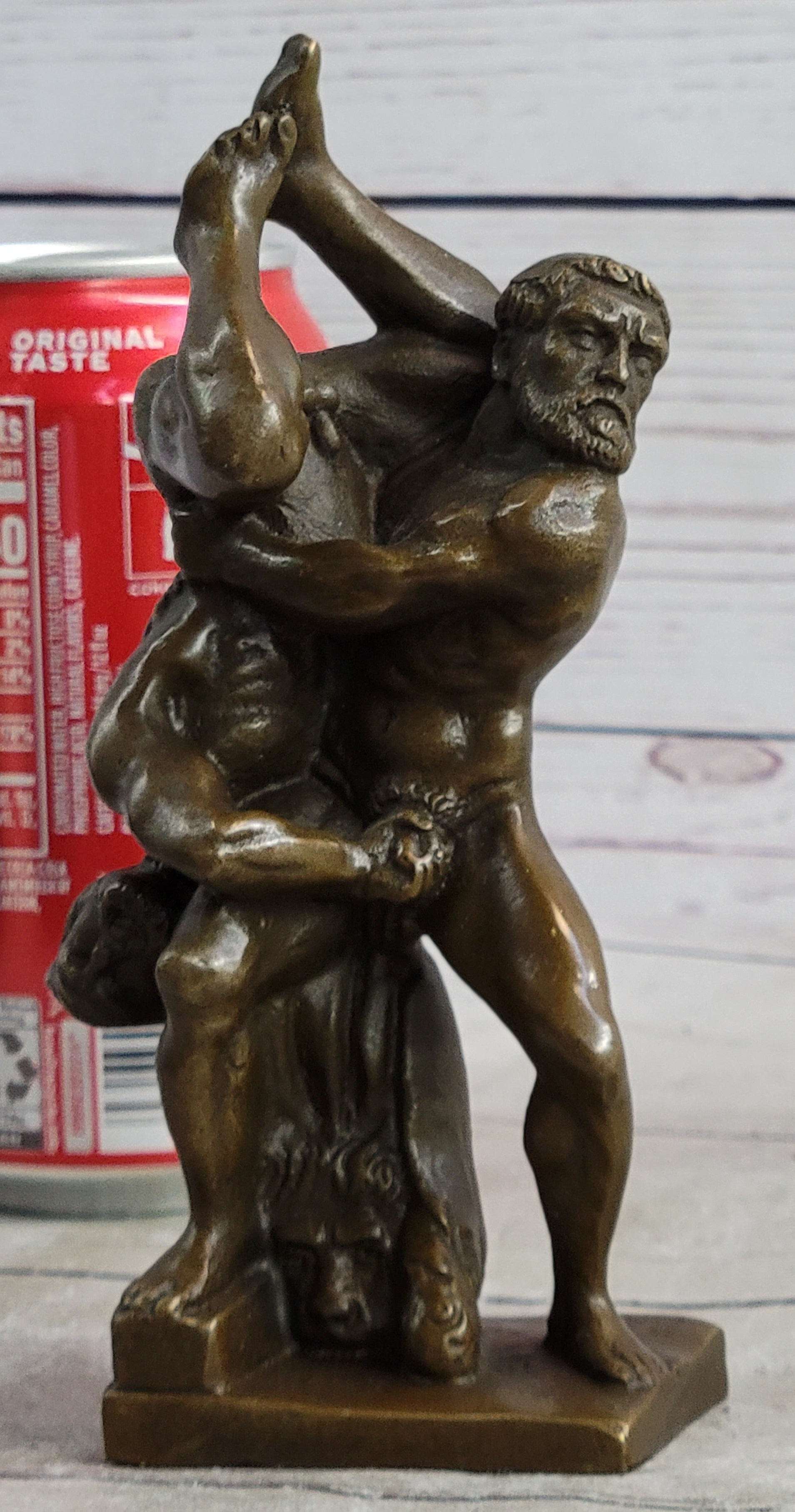 Hot Cast Miniature Austria Wrestling Bronze Artwork