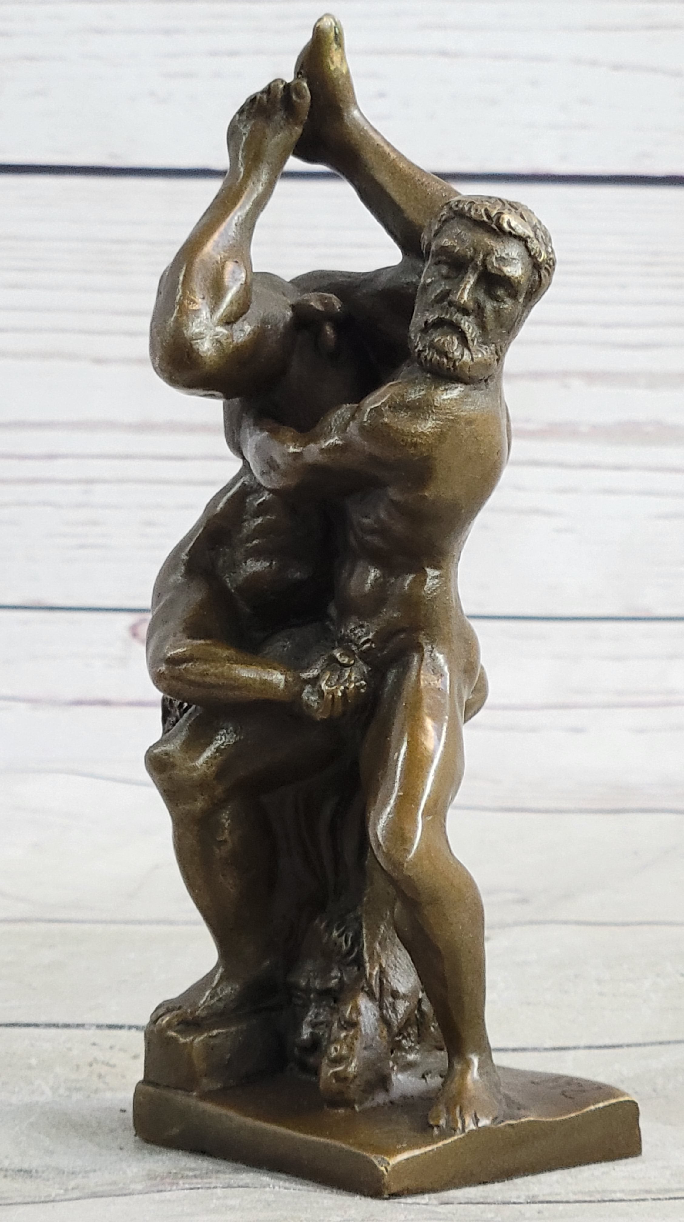 Hot Cast Miniature Austria Wrestling Bronze Artwork