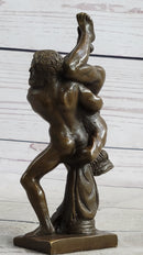 Hot Cast Miniature Austria Wrestling Bronze Artwork