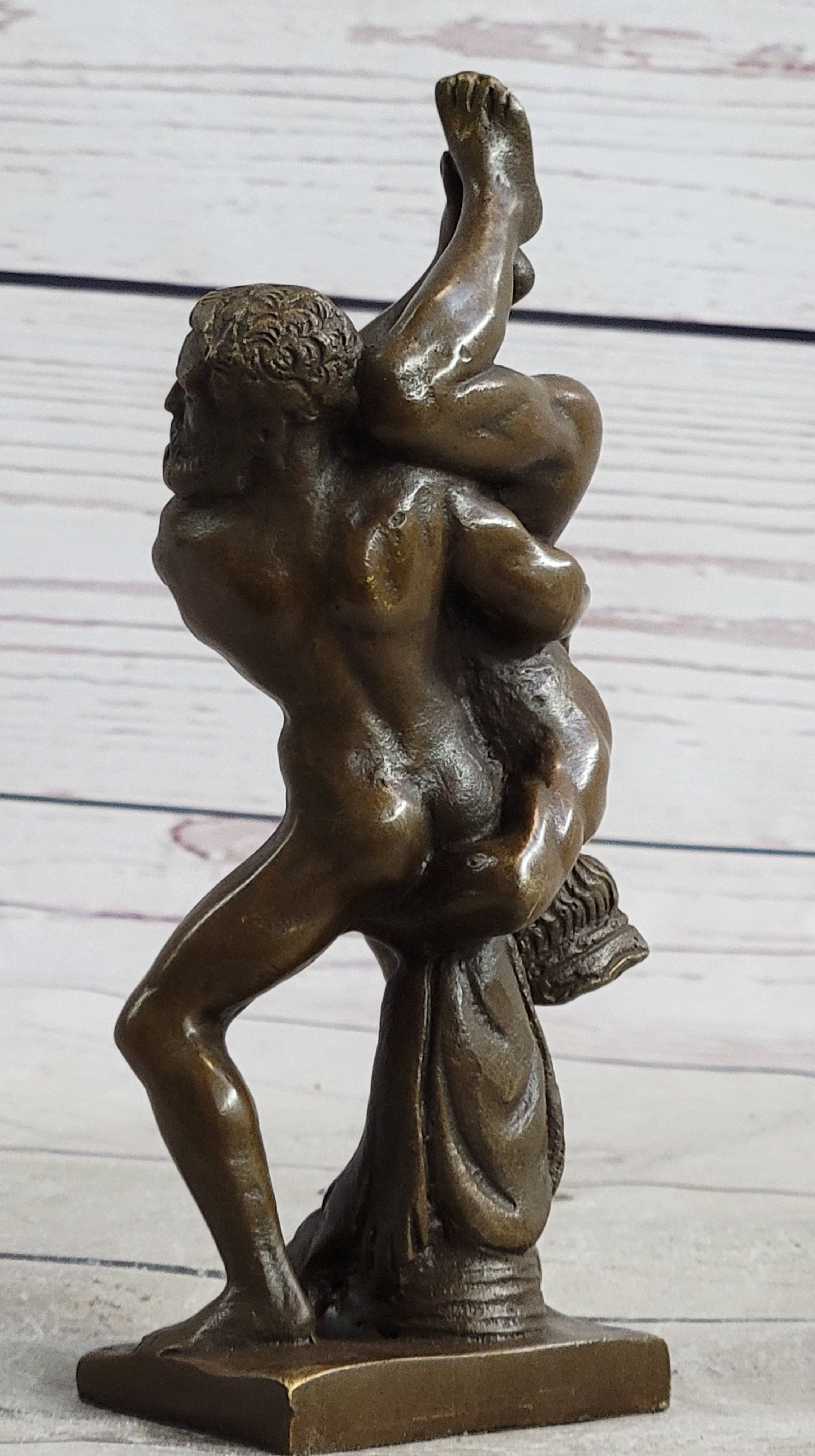 Hot Cast Miniature Austria Wrestling Bronze Artwork