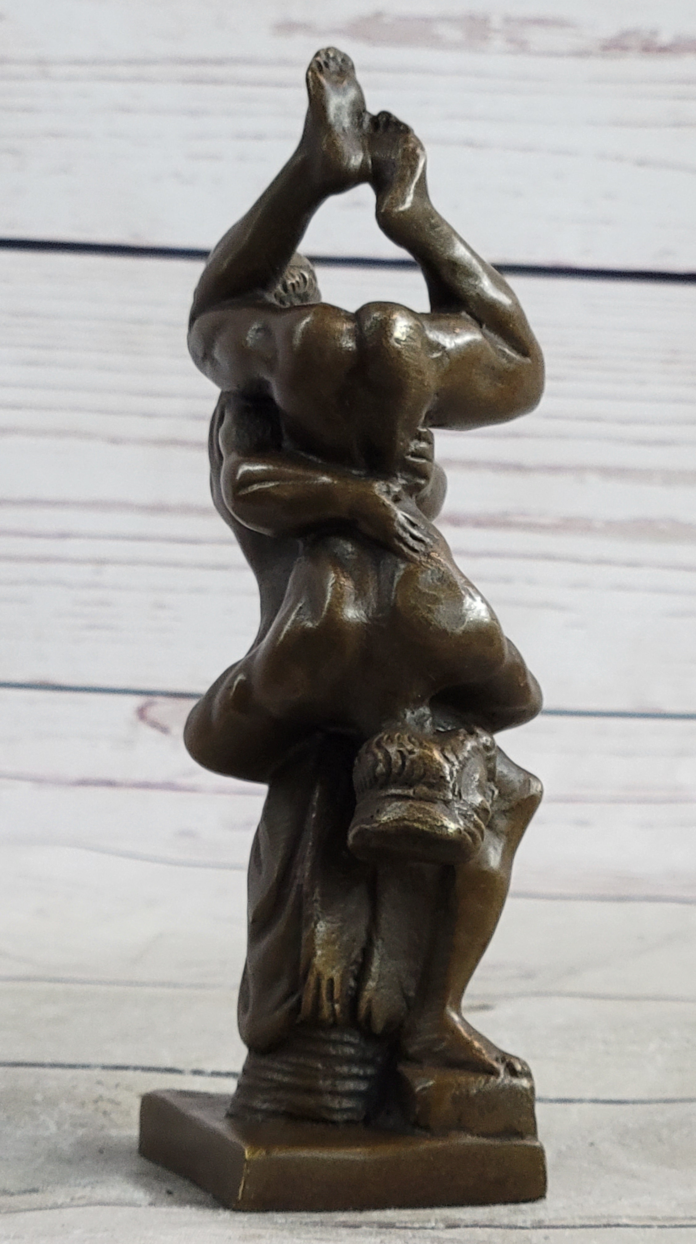 Hot Cast Miniature Austria Wrestling Bronze Artwork