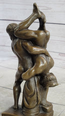 Hot Cast Miniature Austria Wrestling Bronze Artwork