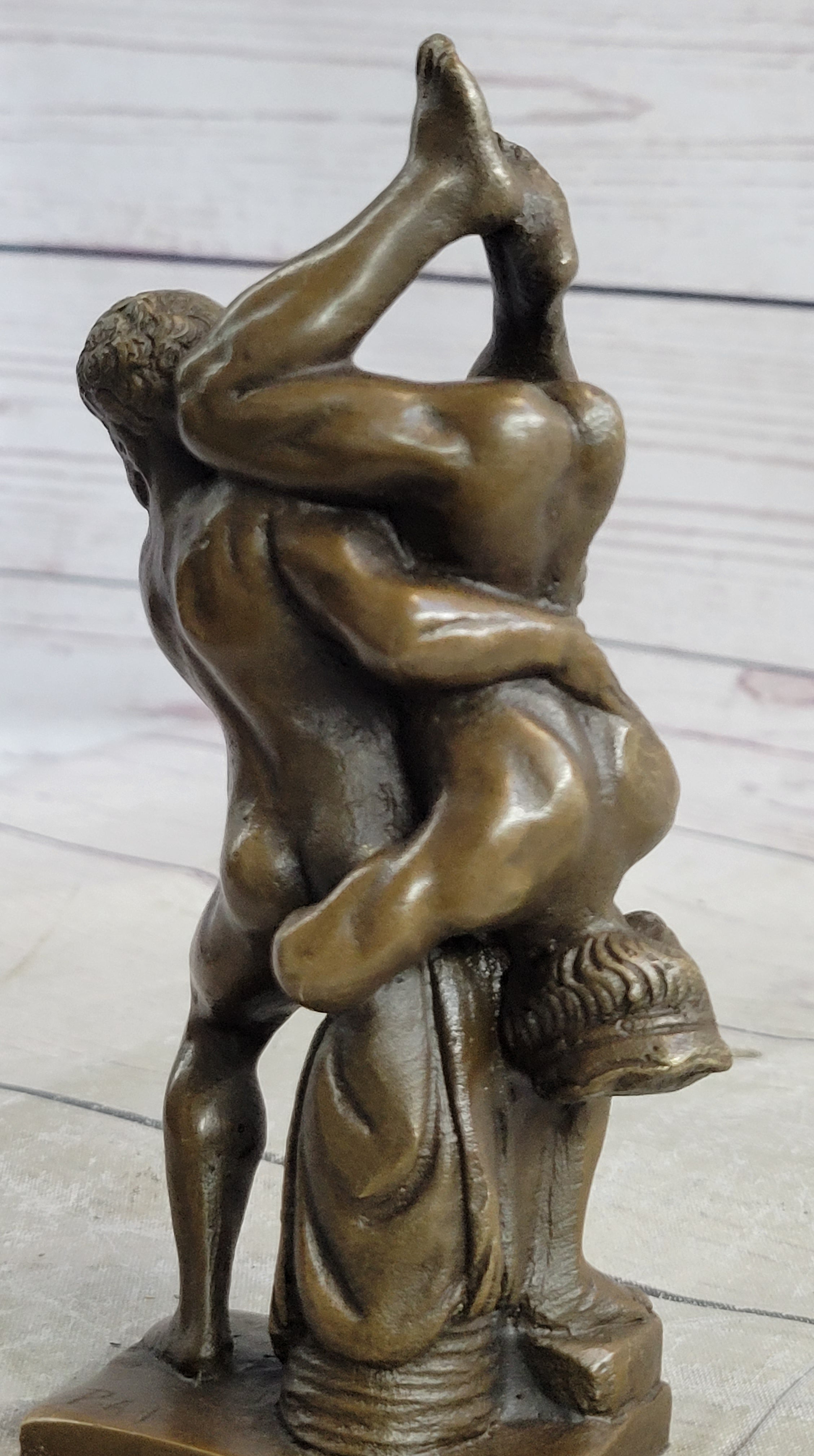 Hot Cast Miniature Austria Wrestling Bronze Artwork