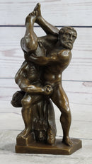 Hot Cast Miniature Austria Wrestling Bronze Artwork