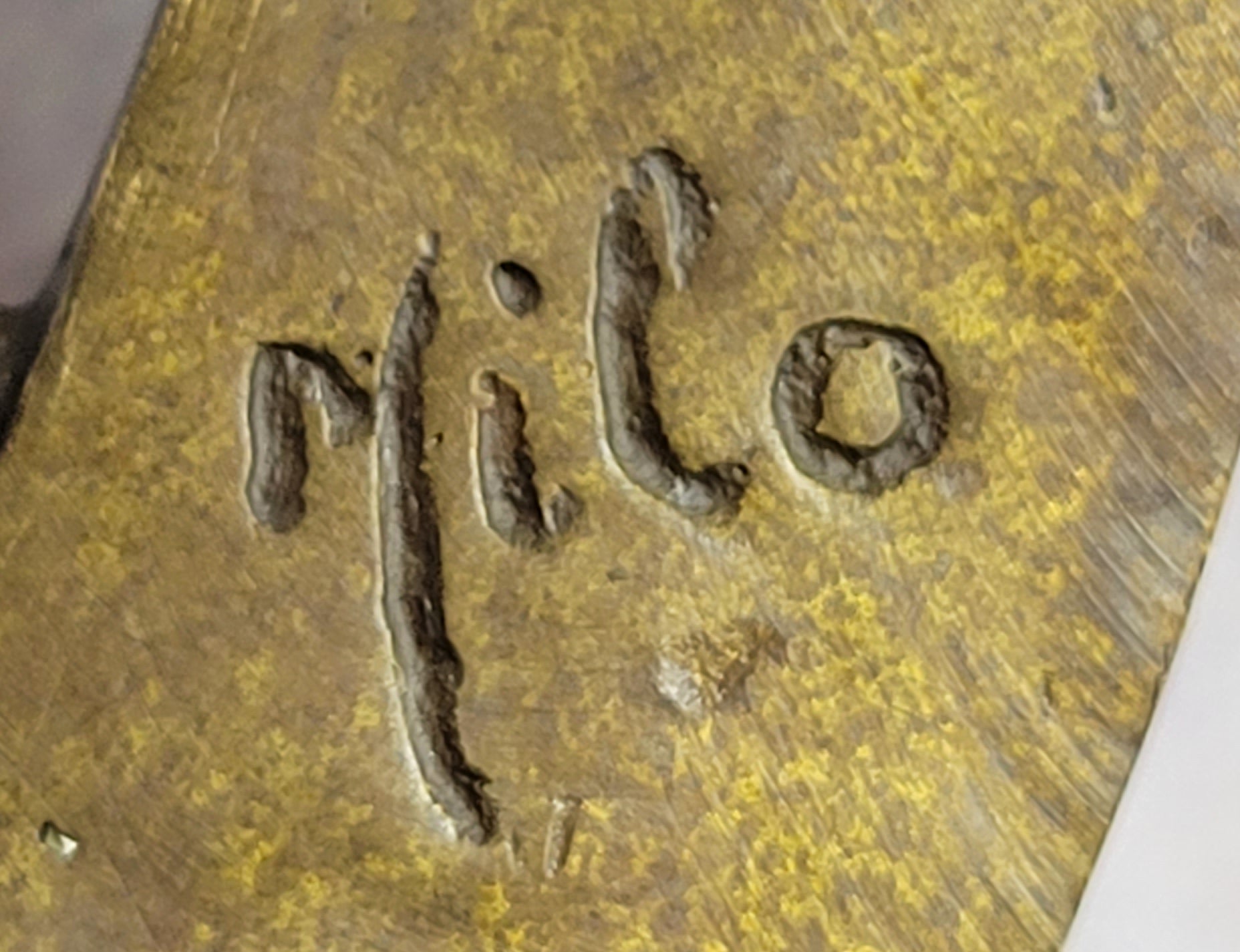 MODERN ART SOLID BRONZE ''SKELETON THINKER'' SIGNED MILO HOT CAST MARBLE FIGURINE