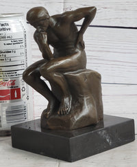 The Thinker by Auguste Rodin Miniature Bronze on Marble Base