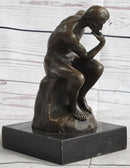 The Thinker by Auguste Rodin Miniature Bronze on Marble Base