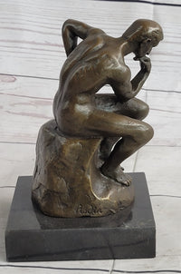 The Thinker by Auguste Rodin Miniature Bronze on Marble Base