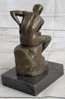 The Thinker by Auguste Rodin Miniature Bronze on Marble Base