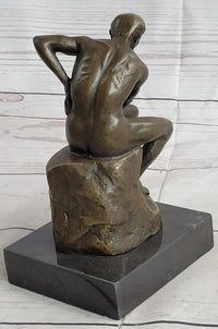 The Thinker by Auguste Rodin Miniature Bronze on Marble Base