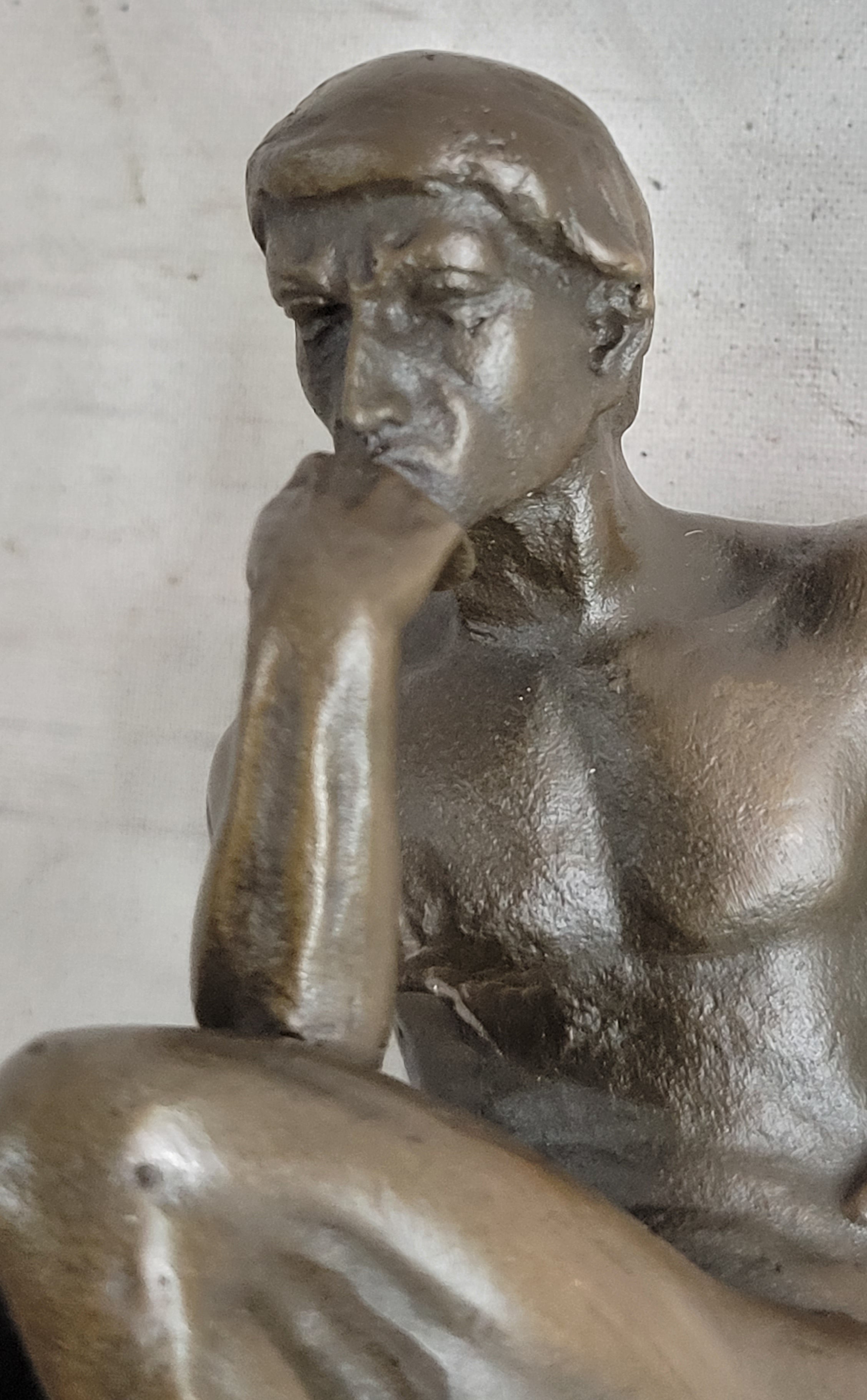 The Thinker by Auguste Rodin Miniature Bronze on Marble Base
