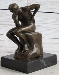 The Thinker by Auguste Rodin Miniature Bronze on Marble Base