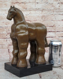 Fernando Botero Trojan Horse Abstract Bronze Sculpture