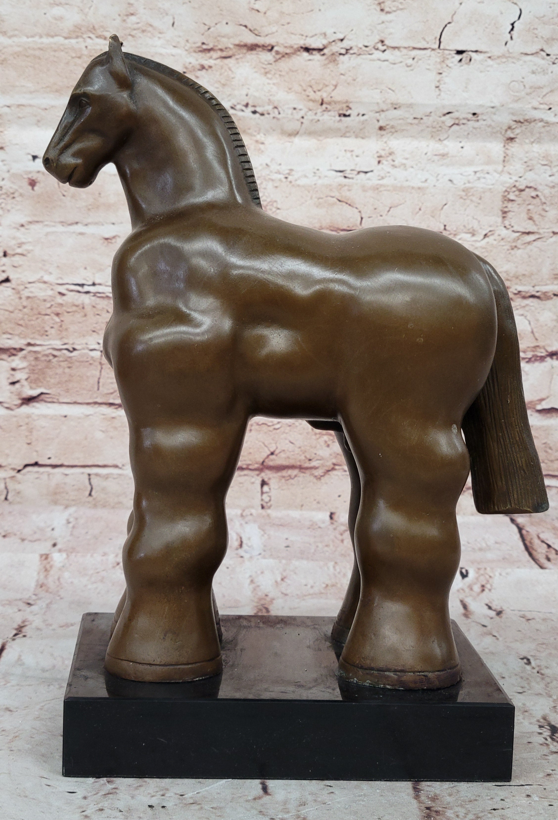Fernando Botero Trojan Horse Abstract Bronze Sculpture