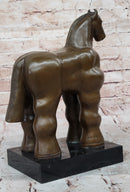 Fernando Botero Trojan Horse Abstract Bronze Sculpture