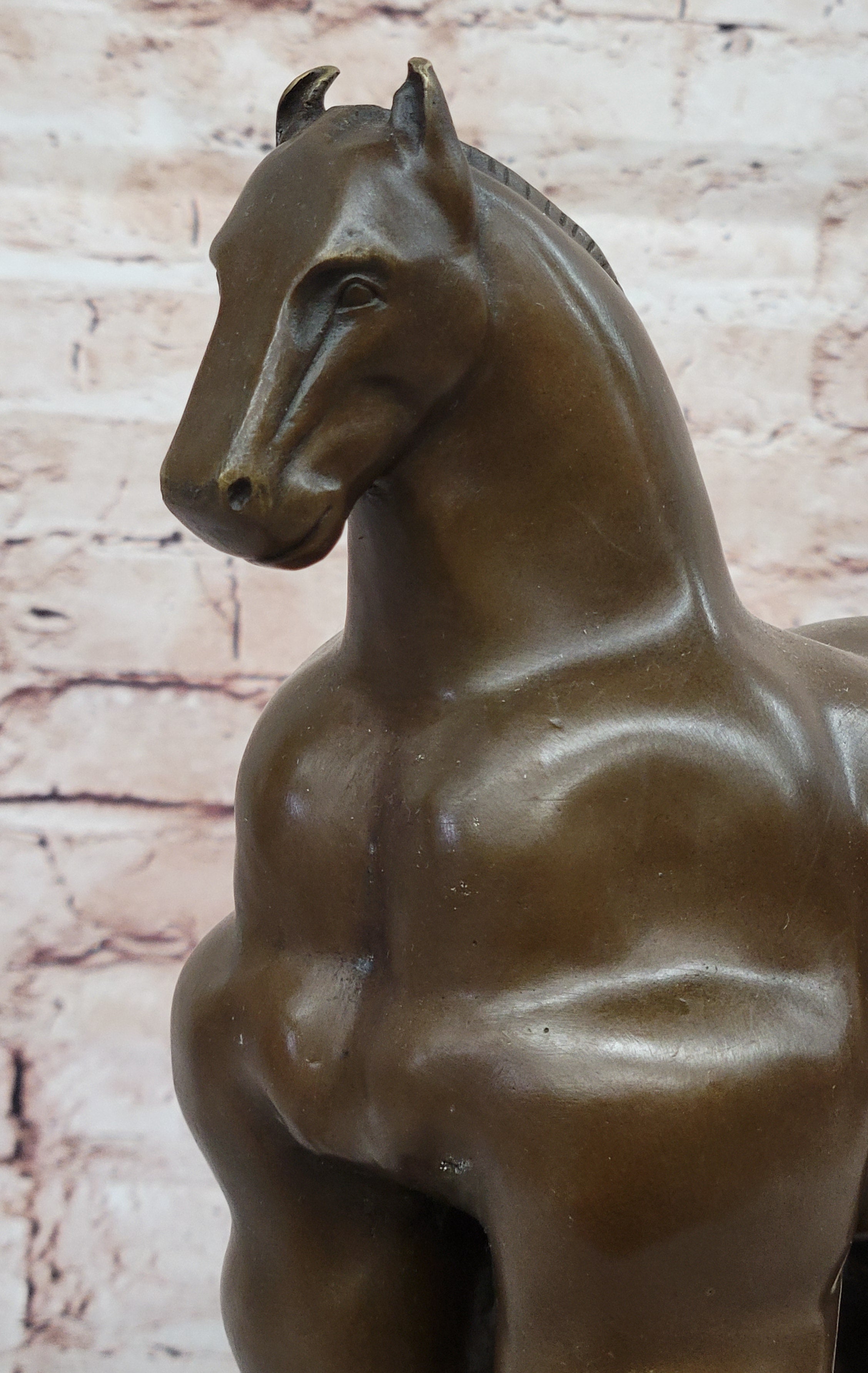 Fernando Botero Trojan Horse Abstract Bronze Sculpture