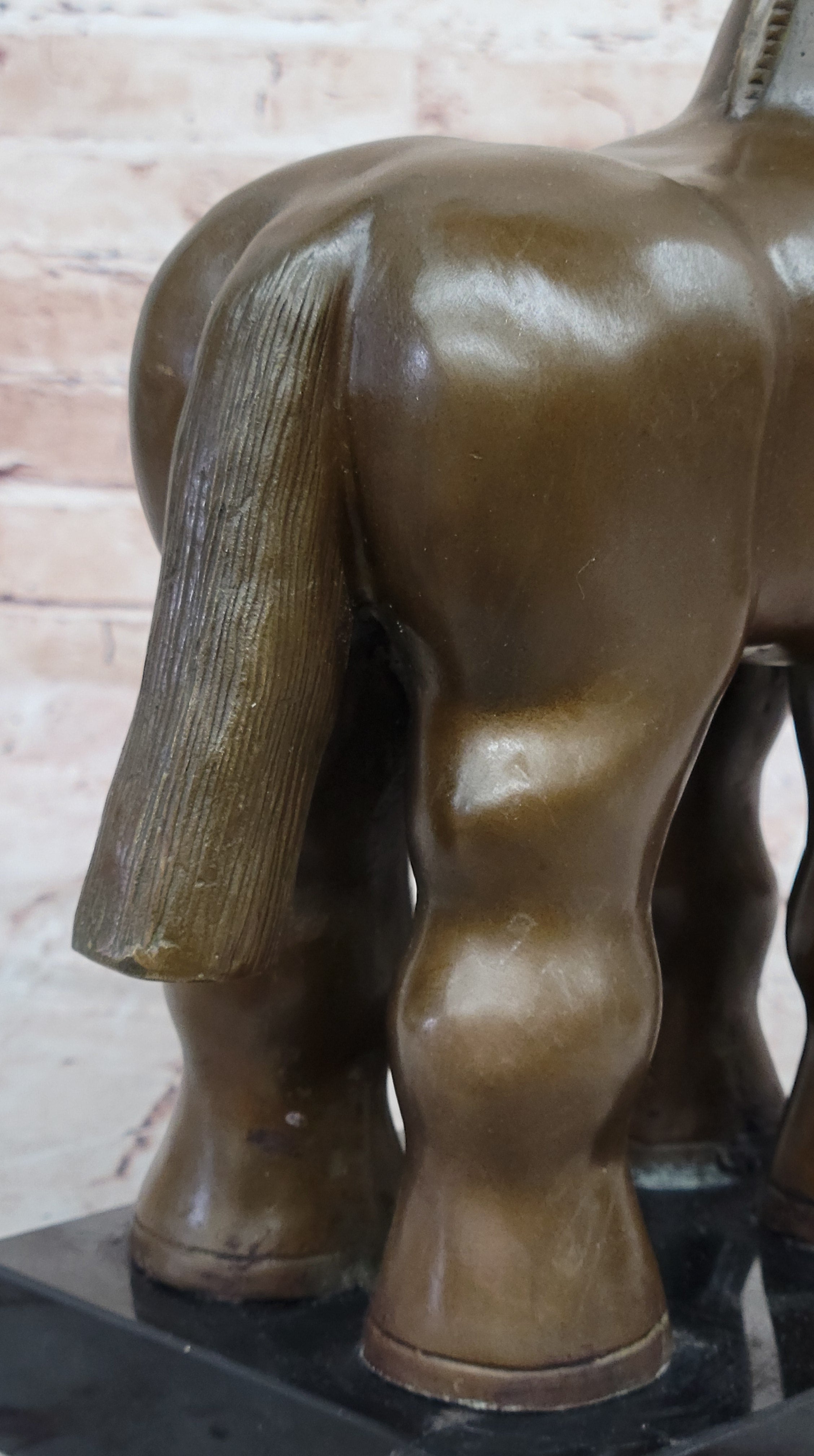 Fernando Botero Trojan Horse Abstract Bronze Sculpture