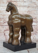 Fernando Botero Trojan Horse Abstract Bronze Sculpture