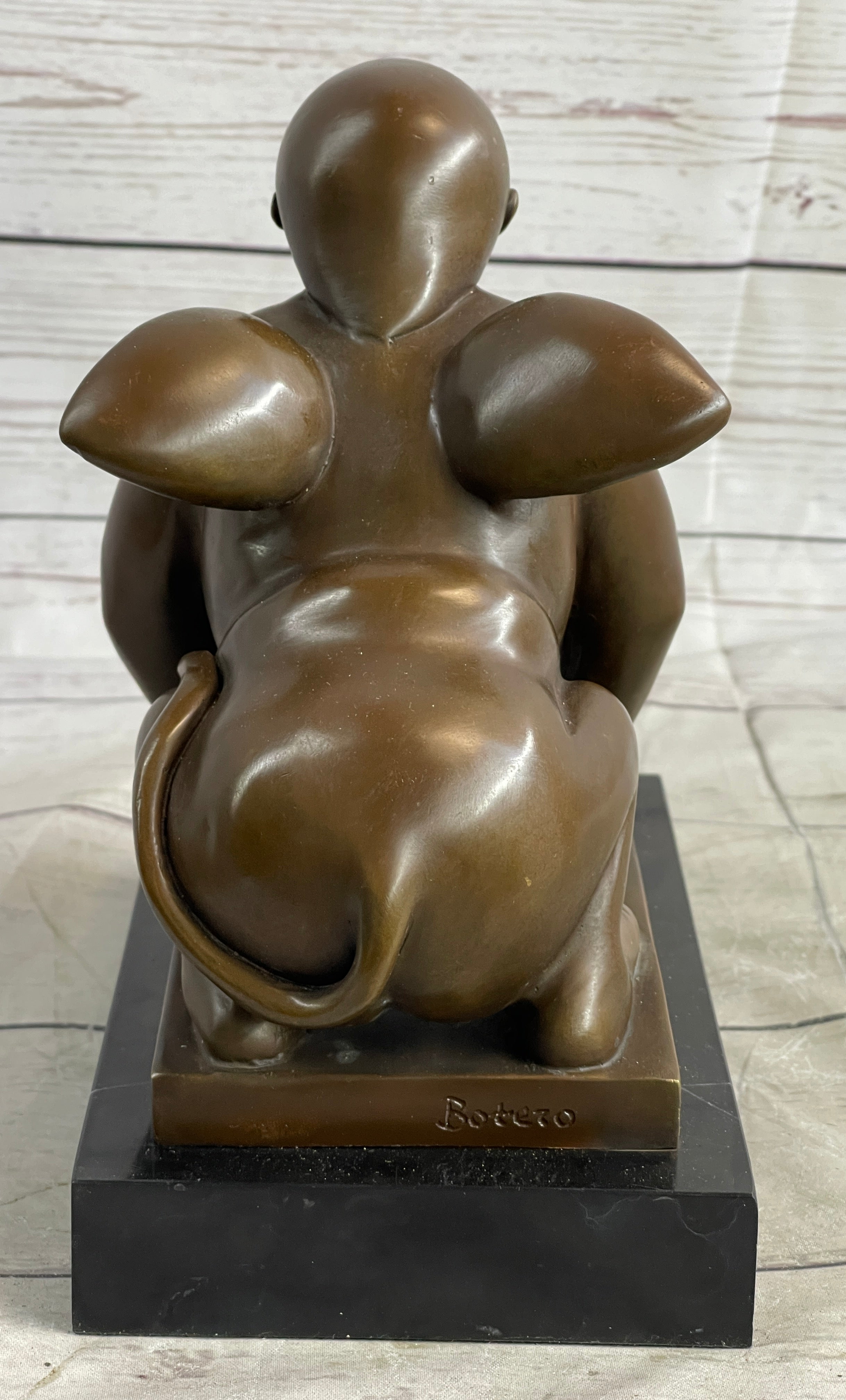 Greek Sphinx Bronze Sculpture Art Deco Lost Wax by Botero
