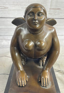 Greek Sphinx Bronze Sculpture Art Deco Lost Wax by Botero