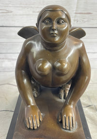 Greek Sphinx Bronze Sculpture Art Deco Lost Wax by Botero