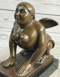 Greek Sphinx Bronze Sculpture Art Deco Lost Wax by Botero