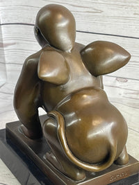 Greek Sphinx Bronze Sculpture Art Deco Lost Wax by Botero