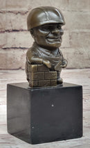 Construction Worker Bricklayer Bronze Bookend 5.5" 2.5"