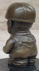 Construction Worker Bricklayer Bronze Bookend 5.5" 2.5"