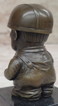 Construction Worker Bricklayer Bronze Bookend 5.5" 2.5"