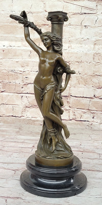 Nude Captive Woman Bronze Sculpture Art Deco Mythological