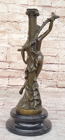 Nude Captive Woman Bronze Sculpture Art Deco Mythological