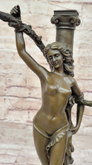 Nude Captive Woman Bronze Sculpture Art Deco Mythological