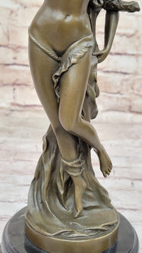 Nude Captive Woman Bronze Sculpture Art Deco Mythological