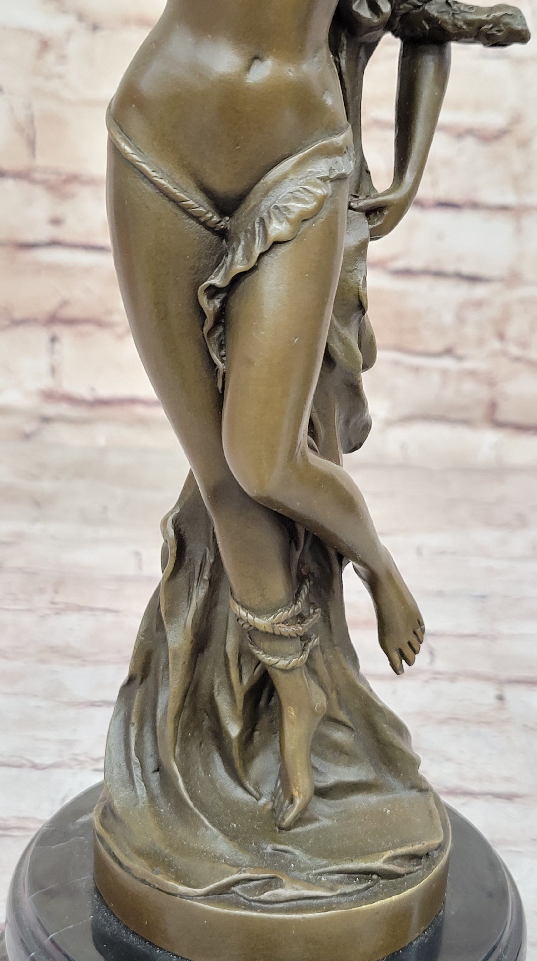 Nude Captive Woman Bronze Sculpture Art Deco Mythological