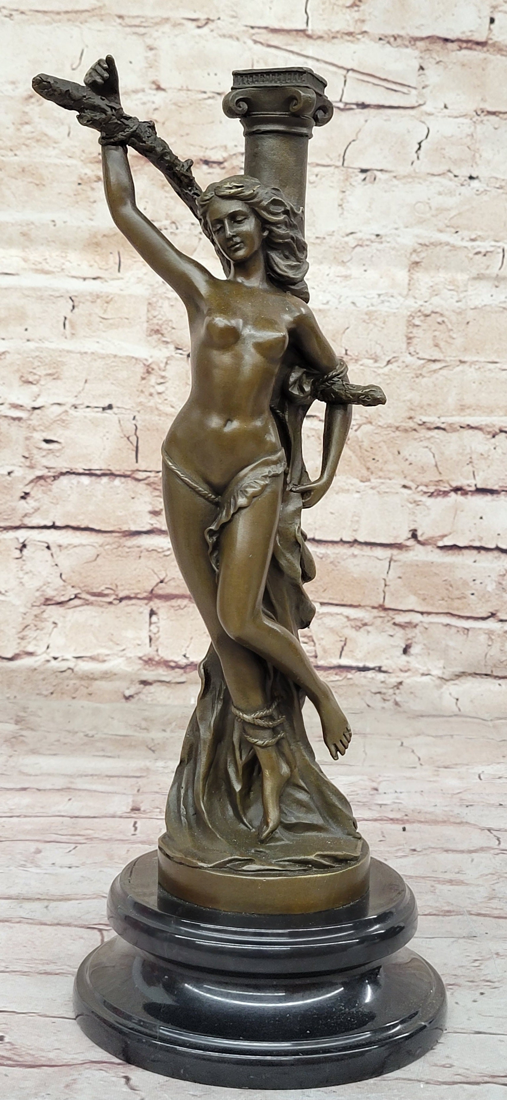 Nude Captive Woman Bronze Sculpture Art Deco Mythological