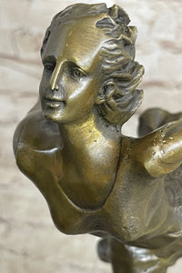 Female Dancer Skater Bronze Sculpture Degas 15" x 9.5"