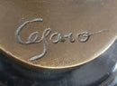 Signed Cesaro Skating Female Bronze Statue Sculpture Handmade Home Decor