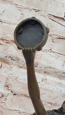 Art Deco French Marble Dancer Bronze Artwork Large