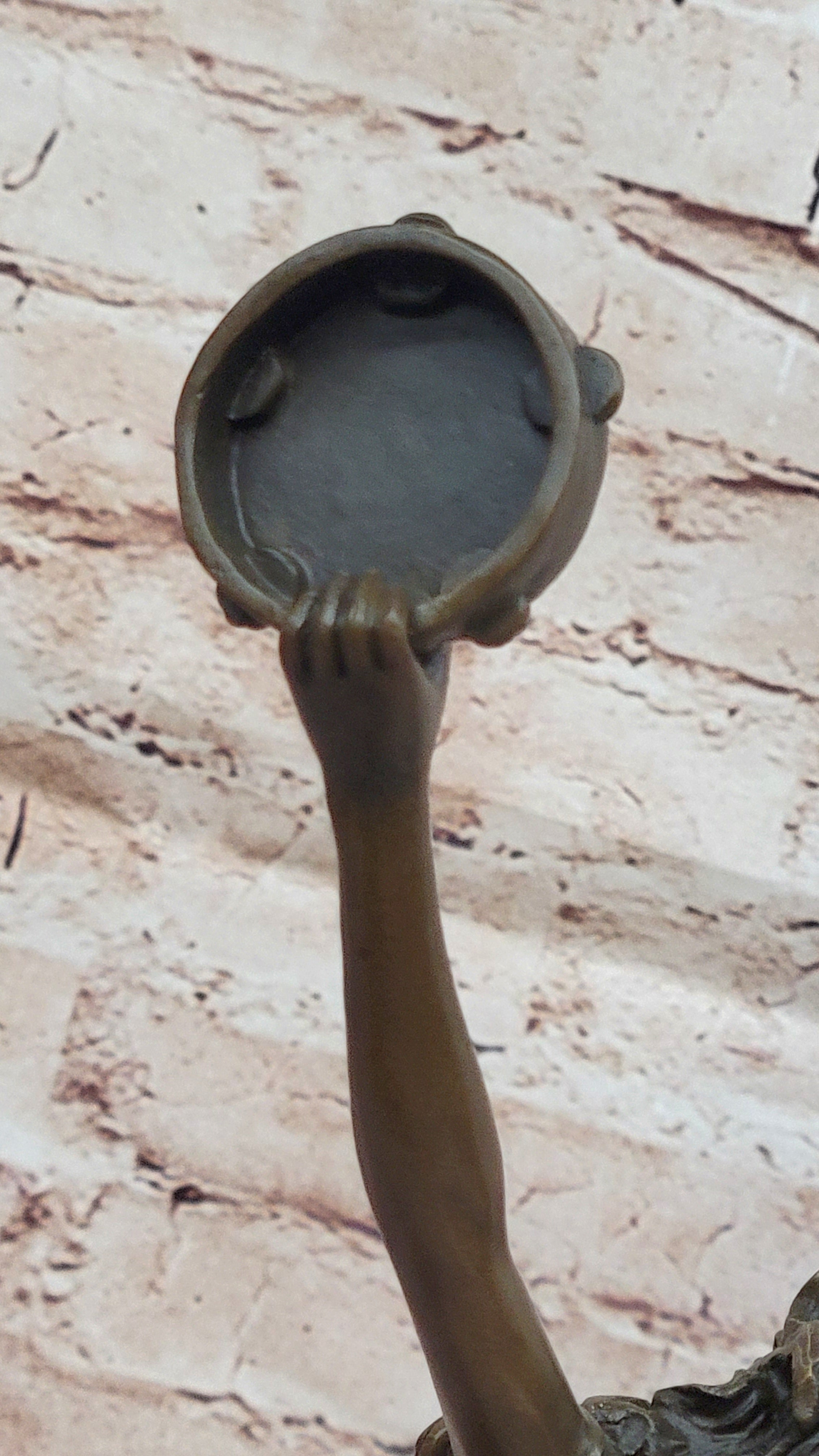 Art Deco French Marble Dancer Bronze Artwork Large