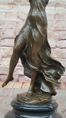 Art Deco French Marble Dancer Bronze Artwork Large