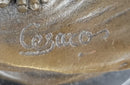 Signed Original Cesaro Ribbon Scarf Dancer Girl Bronze Sculpture Statue Figure
