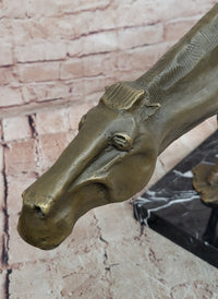 Modern Bronze Sculpture Boy Sitting on Horseback Signed Statue Hot Cast Figure