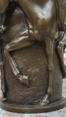 Bronze Vase with Sculpted Horses – Equestrian Art