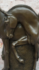 Bronze Vase with Sculpted Horses – Equestrian Art