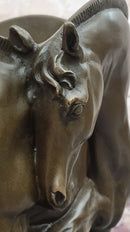 Bronze Vase with Sculpted Horses – Equestrian Art
